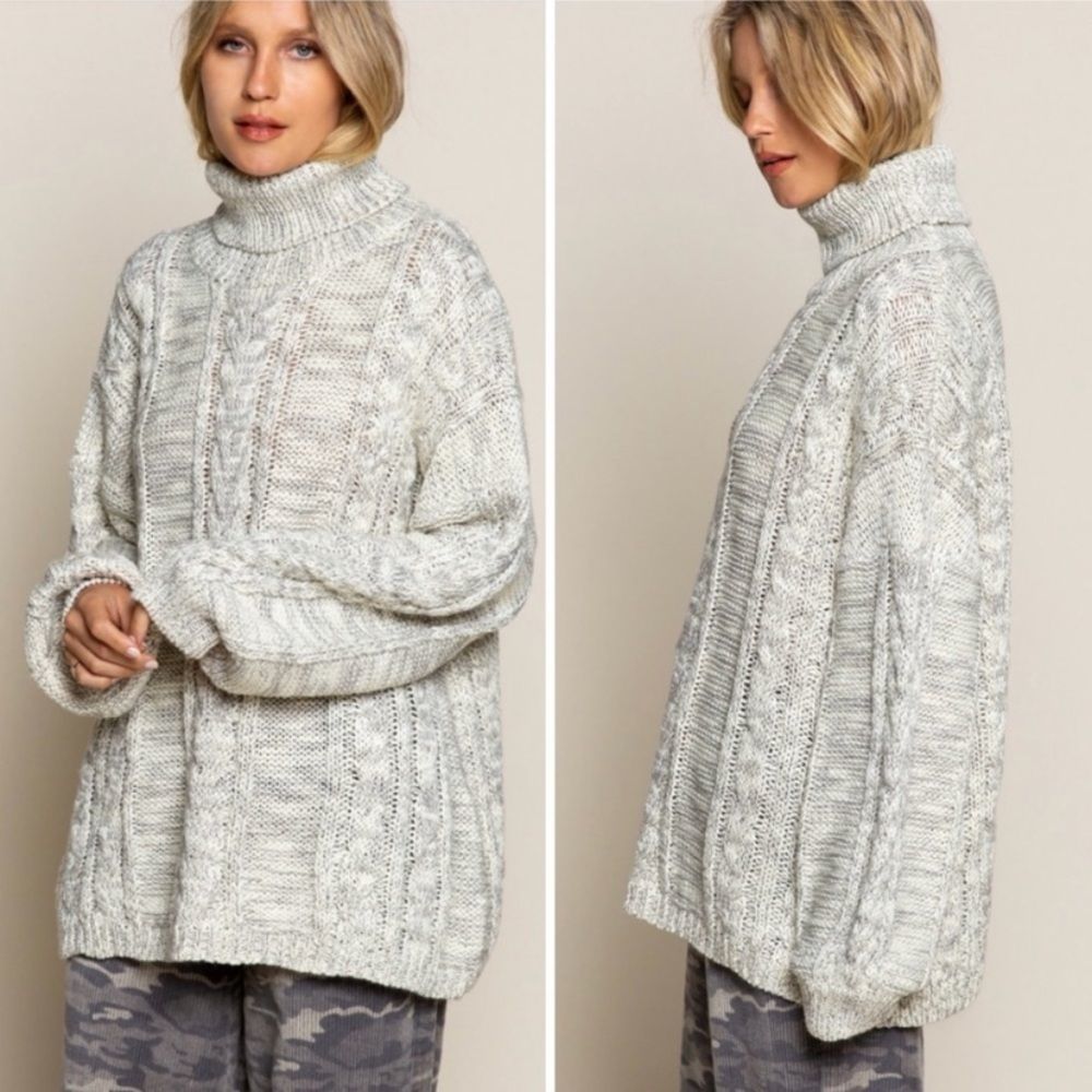 POL Classic Cable Knit Turtleneck Sweater Brand New - Picture 5 of 12